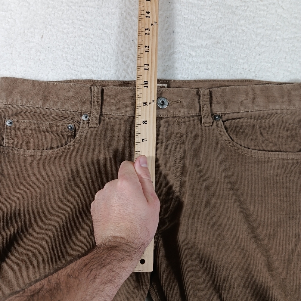 J Crew Pants Mens 34x30 Brown Corduroy 484 Slim Fit 5-Pocket Casual Cords - Picture 8 of 11